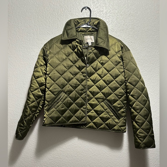 Vintage Y2K Women's Quilted Olive Puffer Jacket new with tags - Picture 9 of 12